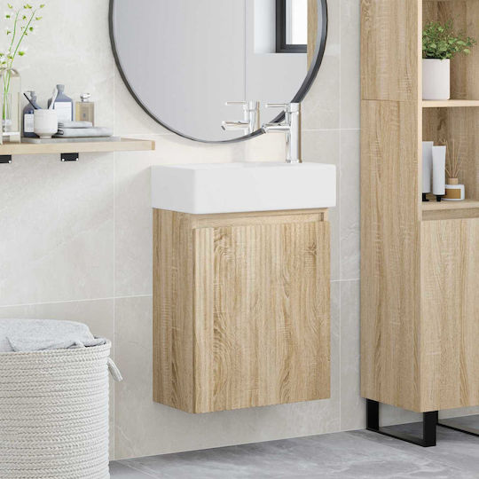 vidaXL Bathroom Vanity Unit with Sink M45.5xB22.5xH84cm Brown