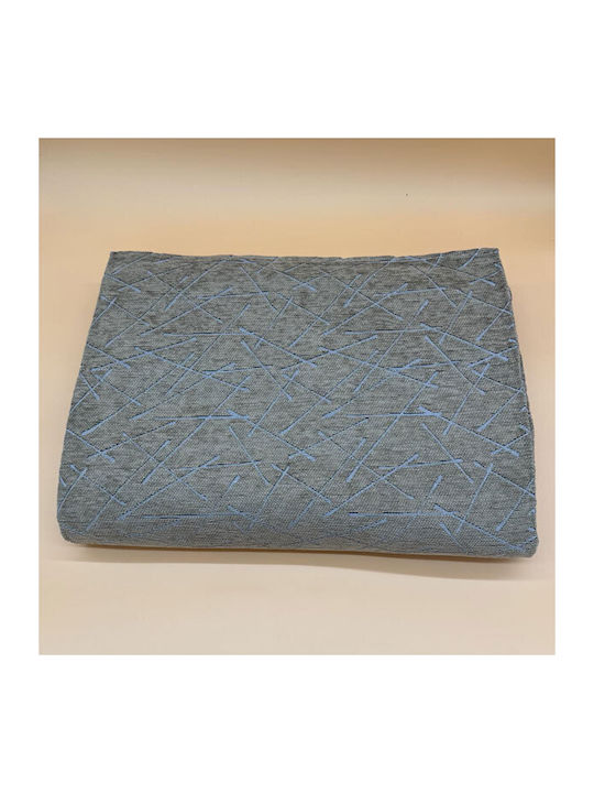 SpitiBazaar Ριχτάρι Πολυθρόνας Chenille 80x180εκ. Γκρι Μπεζ