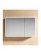 Martin Oglindă de Baie cu Lumini LED 90x70cm Gri