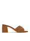 Mules with Heel in Brown Colour