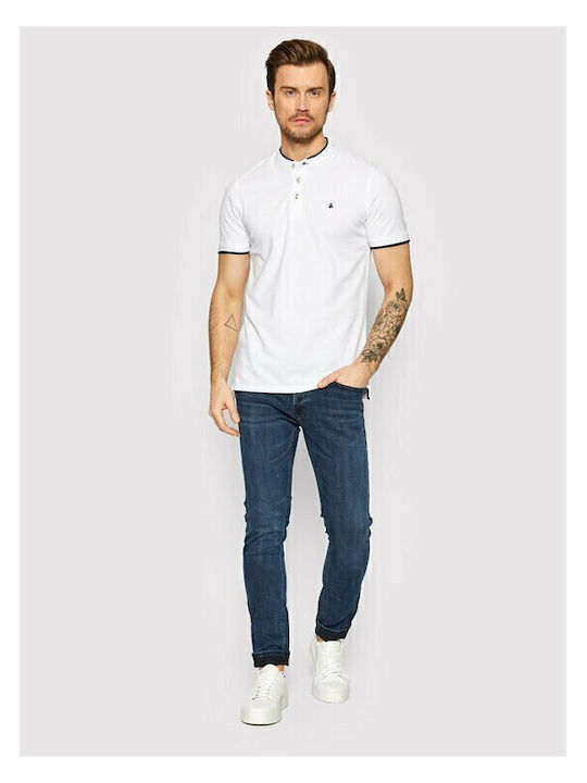 Jack & Jones Polo Μπλούζα Κοντομάνικη White