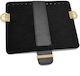 Mellia Flap Tongue Metallic Elements 23cm Pony Skin Black Black