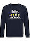 Sweatshirt Organic Unisex " Iron Maiden Walk Beasts " French Navy