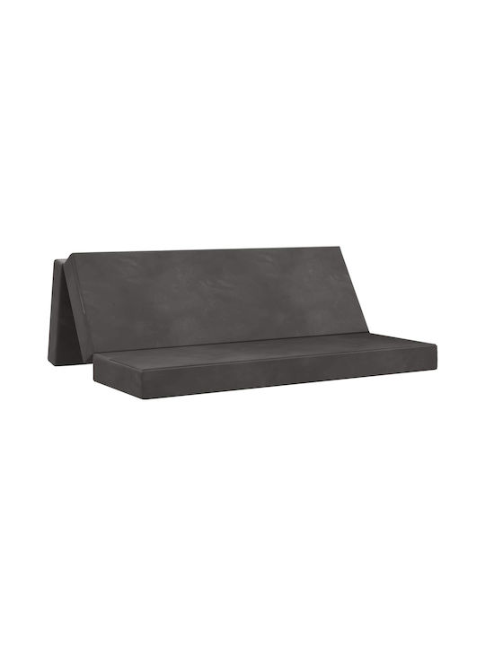 vidaXL Velvet Floor Pillow Dark Gray 67x200cm