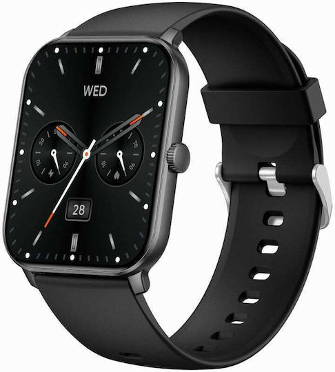Gravity GT36-5 45mm Smartwatch mit PPG (Schwarz)