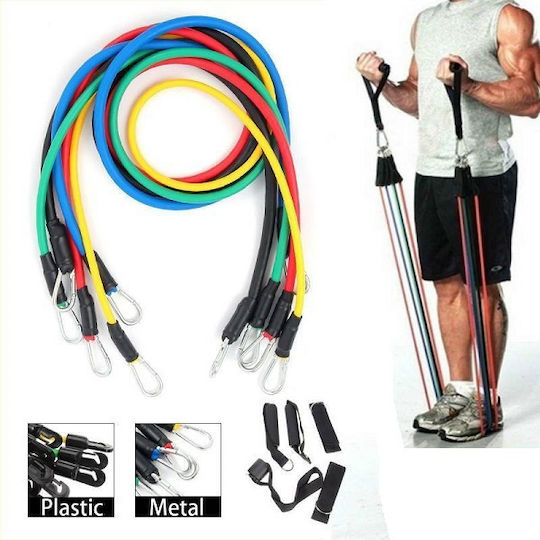 Profindustry Gymtube Гуми За Фитнес с Дръжки Подредба 5 Бр Многоцветни