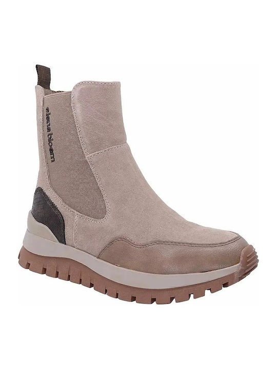 Elena Beige Ankle Boots
