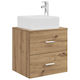 vidaXL Badezimmer Waschtisch-Einheit M53xB34.5xH63cm Eiche