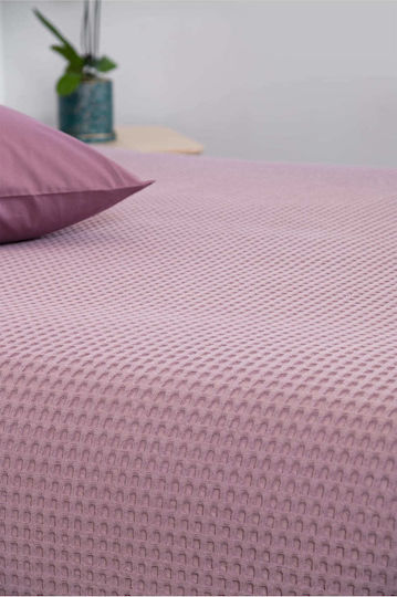 Biokarpet Κουβέρτα Πικε Naf Naf Cotton Waffle Pique Purple-160 X 240 Biokarpet Κουβέρτα Πικε Naf Naf Cotton Waffle Pique Purple-160 X 240