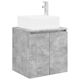 vidaXL Badezimmer Waschtisch-Einheit M53xB35xH63cm Grau Beton