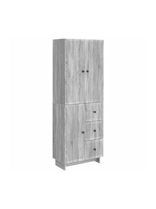 Gray Bookcases (2 pcs) 66x34.5x90 cm