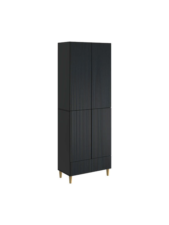 Black Bookcases (2 pcs) 66x34.5x95 cm