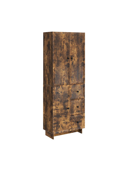 Βιβλιοθήκες Καφέ (2τμχ) 66x34.5x90εκ.