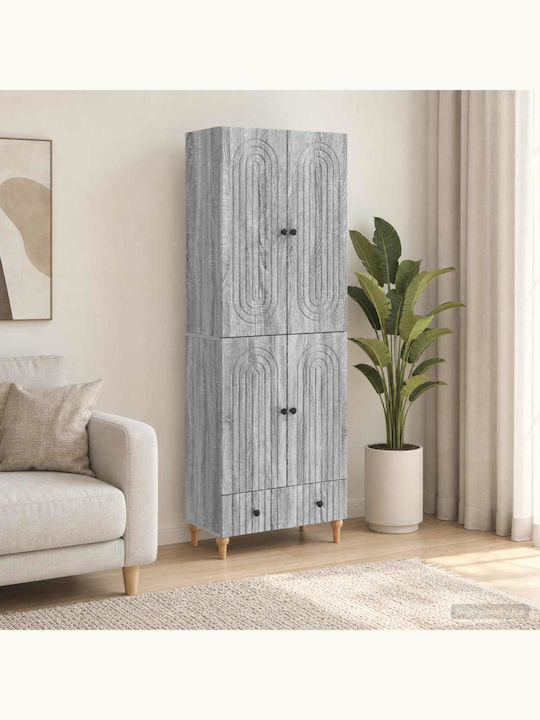 Gray Bookcases (2 Pieces) 66x34.5x95 cm