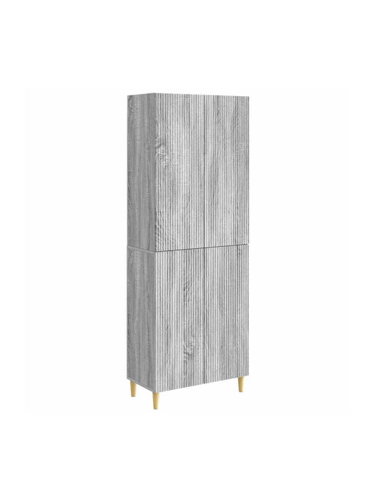 Βιβλιοθήκες Γκρι (2τμχ) 66x34.5x90εκ.