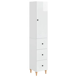 vidaXL Στήλη Μπάνιου Τοίχου Μ33xΒ34.5xΥ90cm Λευκή