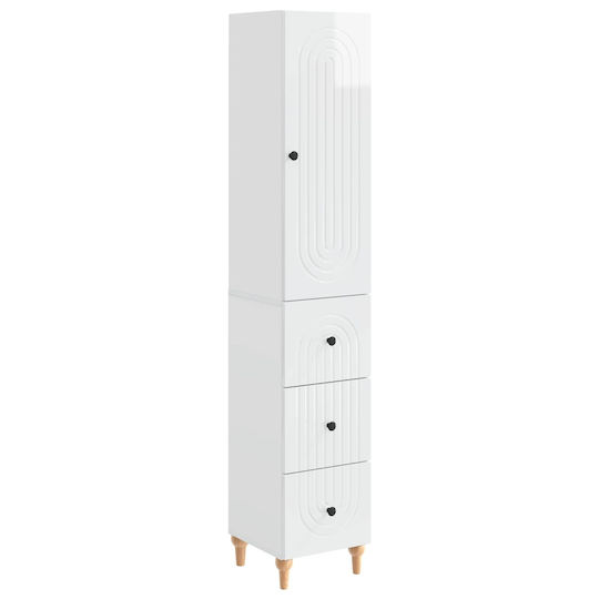 vidaXL Στήλη Μπάνιου Τοίχου Μ33xΒ34.5xΥ90cm Λευκή