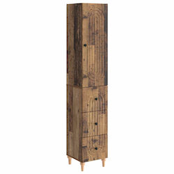 vidaXL Στήλη Μπάνιου Τοίχου Μ33xΒ34.5xΥ90cm Καφέ