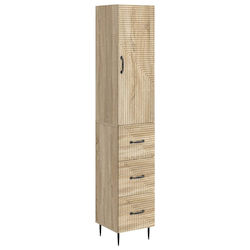 vidaXL Στήλη Μπάνιου Τοίχου Μ33xΒ34.5xΥ90cm Sonoma