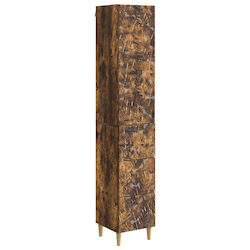 vidaXL Στήλη Μπάνιου Τοίχου Μ33xΒ34.5xΥ90cm Καφέ