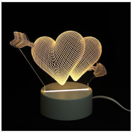 Lumină Decorativă LED Alb Cald Iluzie 3D 3x3cm
