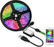 Rixme Smart LED Strip Wi-Fi TV USB 5V RGB Light 5m SMD5050 Type with Power Supply & WiFi Controller