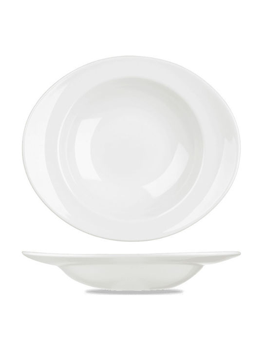 Churchill 1795 Deep Oval Serving Plate Porcelain White 27.5x27.5cm 6 Pieces