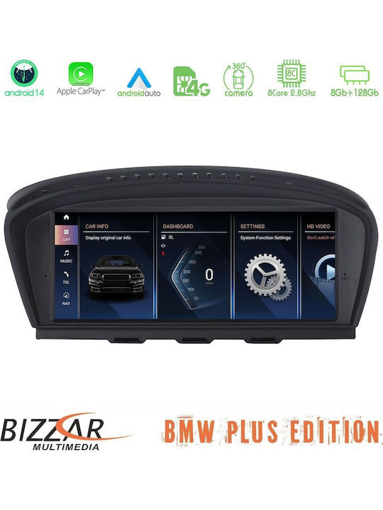 Bizzar Auto-Audiosystem für BMW E90 / E60 / E63 2003-2010 Bluetooth USB AUX Eingebautes Wi-Fi GPS Apple CarPlay Android Auto mit Touchscreen 8.8 Zoll