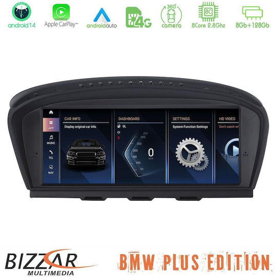 Bizzar Auto-Audiosystem für BMW E90 / E60 / E63 2003-2010 Bluetooth USB AUX Eingebautes Wi-Fi GPS Apple CarPlay Android Auto mit Touchscreen 8.8 Zoll