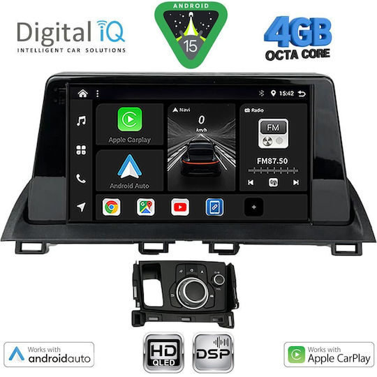Digital IQ Car Audio System for Mazda CX-4 2014 with Touch Screen 9" Digital IQ BXF 16386 CPAA Bluetooth USB Wi-Fi GPS Apple CarPlay Android Auto