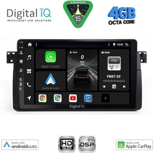 Digital IQ Ηχοσύστημα Αυτοκινήτου για BMW E46 1998-2005 (Bluetooth/USB/WiFi/GPS/Apple-Carplay/Android-Auto) με Οθόνη Αφής 9"