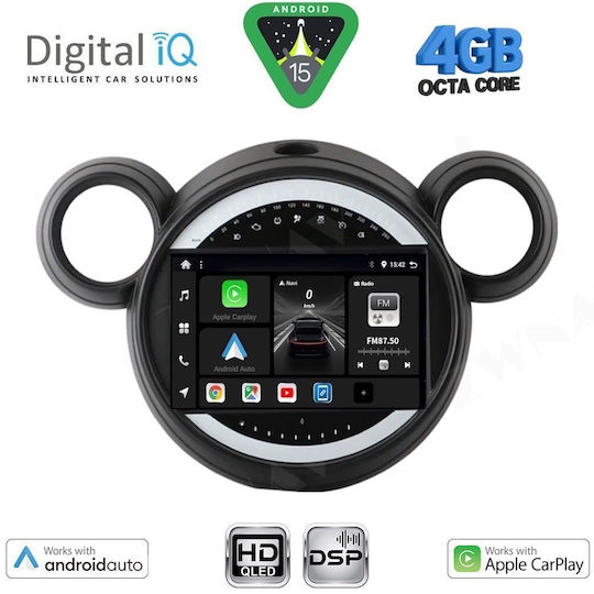 Digital IQ Car Audio System for Mini Countryman Paceman 2010-2016 Bluetooth USB Wi-Fi GPS Apple CarPlay Android Auto with 9 Inch Touch Screen DIGITAL IQ BXF 16065 CPAA