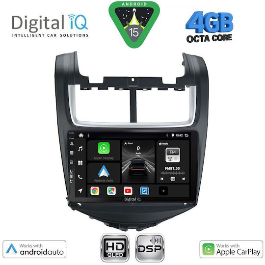 Digital IQ Car Audio System for Chevrolet Aveo 2014-2017 Bluetooth USB WiFi GPS Apple CarPlay Android Auto with 9" Touch Screen
