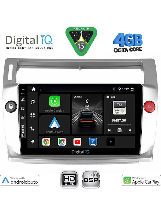 Digital IQ Car Audio System for Citroen C4 2004-2011 (Bluetooth/USB/WiFi/GPS/Apple CarPlay/Android Auto) with 9" Touch Screen