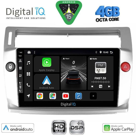 Digital IQ Car Audio System for Citroen C4 2004-2011 (Bluetooth/USB/WiFi/GPS/Apple CarPlay/Android Auto) with 9" Touch Screen