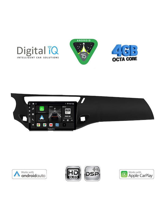 Digital IQ Car Audio System for Citroen C3 / DS3 2009-2016 (Bluetooth/USB/WiFi/GPS/Apple CarPlay/Android Auto) with 9" Touch Screen