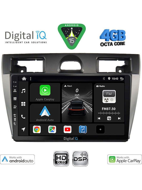 Digital IQ Car Audio System for Ford Fiesta 2005-2008 (Bluetooth/USB/WiFi/GPS/Apple CarPlay/Android Auto) with 9" Touch Screen
