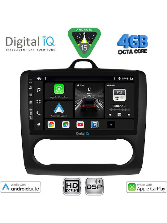 Digital IQ Car Audio System for Ford Focus 2005-2012 with Clima Bluetooth USB WiFi GPS Apple CarPlay Android Auto with 9" Touch Screen
