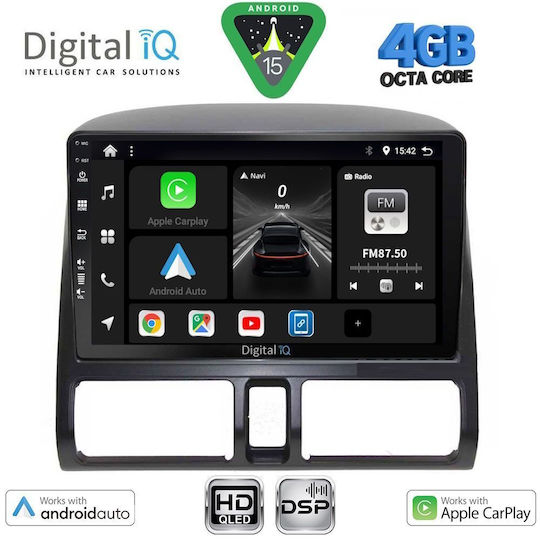 Digital IQ Car Audio System for Honda CR-V 1996-2006 with Clima (Bluetooth/USB/WiFi/GPS/Apple CarPlay/Android Auto) with 9" Touch Screen