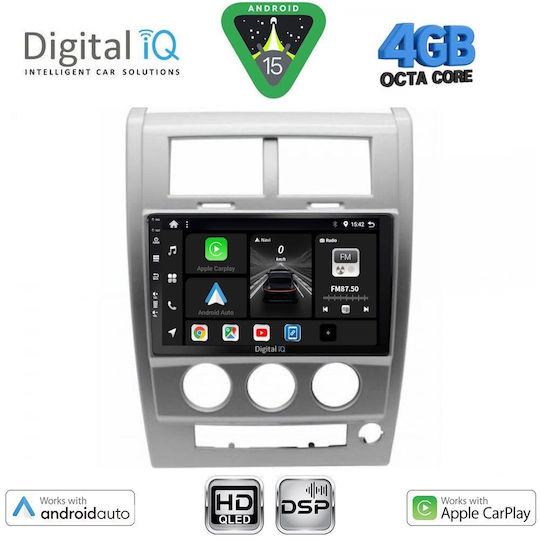 Digital IQ Car Audio System for Jeep Cherokee / Liberty 2007-2014 (Bluetooth/USB/WiFi/GPS/Apple CarPlay/Android Auto) with 10" Touch Screen