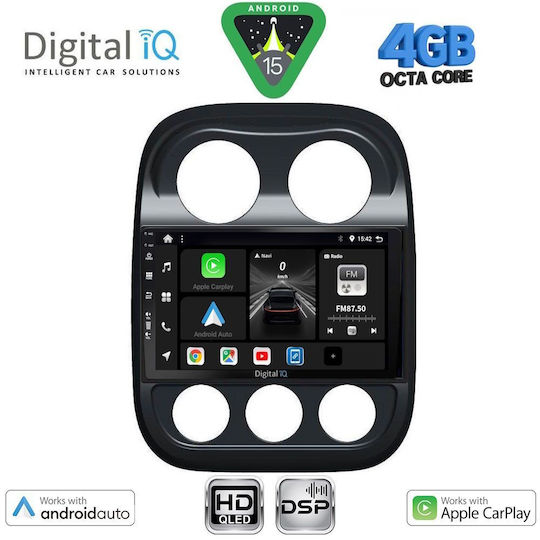 Digital IQ Ηχοσύστημα Αυτοκινήτου για Jeep Compass / Patriot 2007-2016 (Bluetooth/USB/WiFi/GPS/Apple-Carplay/Android-Auto) με Οθόνη Αφής 10"