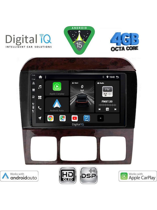 Digital IQ Car Audio System for Mercedes-Benz S Class 1998-2005 Bluetooth USB WiFi GPS Apple CarPlay Android Auto with 9" Touch Screen