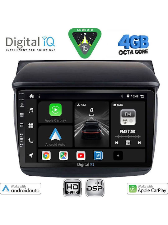 Digital IQ Car Audio System for Mitsubishi L200 2006-2015 Bluetooth USB WiFi GPS Apple CarPlay Android Auto with 9" Touch Screen