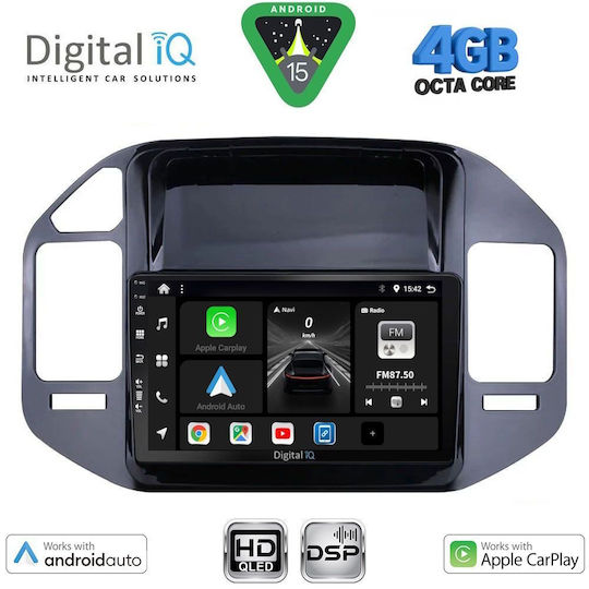 Digital IQ Ηχοσύστημα Αυτοκινήτου για Mitsubishi Pajero 1999-2006 (Bluetooth/USB/WiFi/GPS/Apple-Carplay/Android-Auto) με Οθόνη Αφής 9"