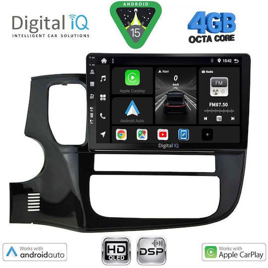 Digital IQ Car Audio System for Mitsubishi Outlander 2013-2020 (Bluetooth/USB/WiFi/GPS/Apple CarPlay/Android Auto) with 10" Touch Screen