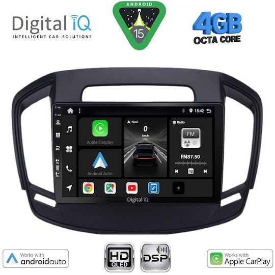 Digital IQ Car Audio System for Opel Insignia 2014-2017 Bluetooth USB WiFi GPS Apple CarPlay Android Auto with 9" Touch Screen