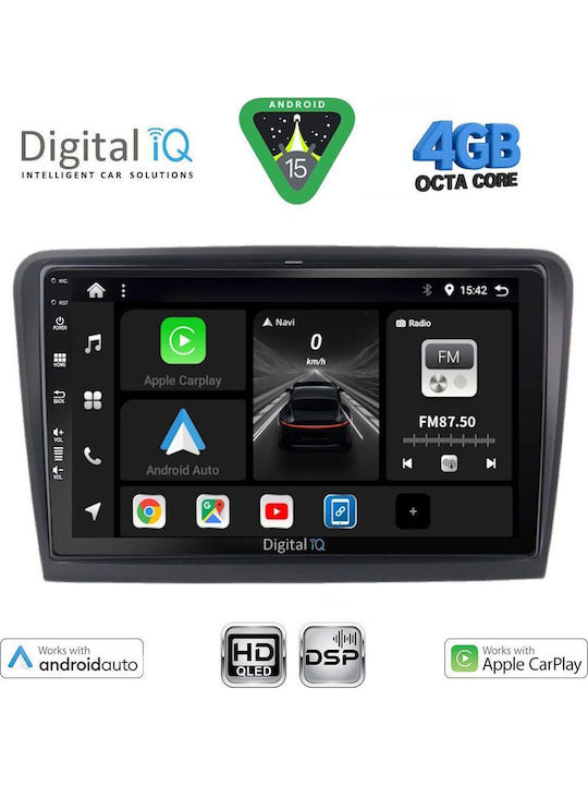Digital IQ Car Audio System for Skoda Superb 2008-2015 Bluetooth USB WiFi GPS Apple CarPlay Android Auto with 10" Touch Screen