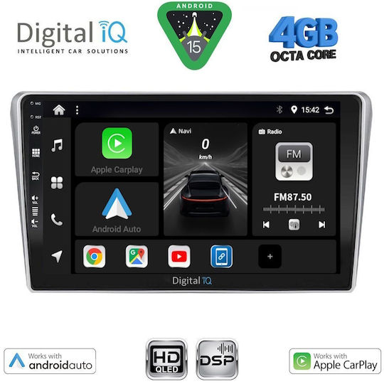 Digital IQ Car Audio System for Toyota Avensis 2003-2009 (Bluetooth/USB/WiFi/GPS/Apple CarPlay/Android Auto) with 9" Touch Screen