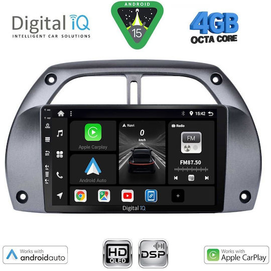 Digital IQ Ηχοσύστημα Αυτοκινήτου για Toyota RAV 4 2000-2006 με A/C (Bluetooth/USB/WiFi/GPS/Apple-Carplay/Android-Auto) με Οθόνη Αφής 9"