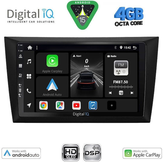 Digital IQ Car Audio System for Volkswagen Golf 2009-2012 Bluetooth USB WiFi GPS Apple CarPlay Android Auto with 9" Touch Screen